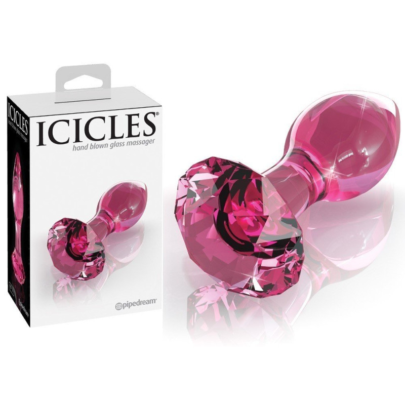 Plugue de vidro rosa Icicles N°79