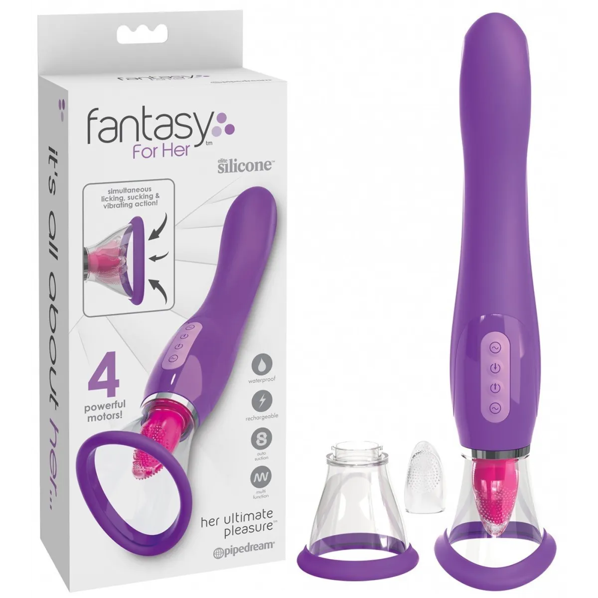 Stimulateur Rechargeable Her Ultimate Pleasure 4 Moteurs