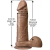 Consolador con ventosa The Realistic Cock Caramel Vac-U-Lock -