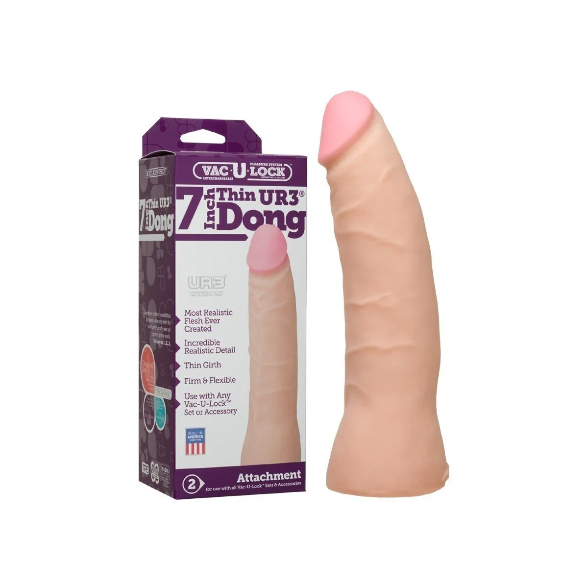 Vac-U-Lock Thin Dong Dildo en Ur3