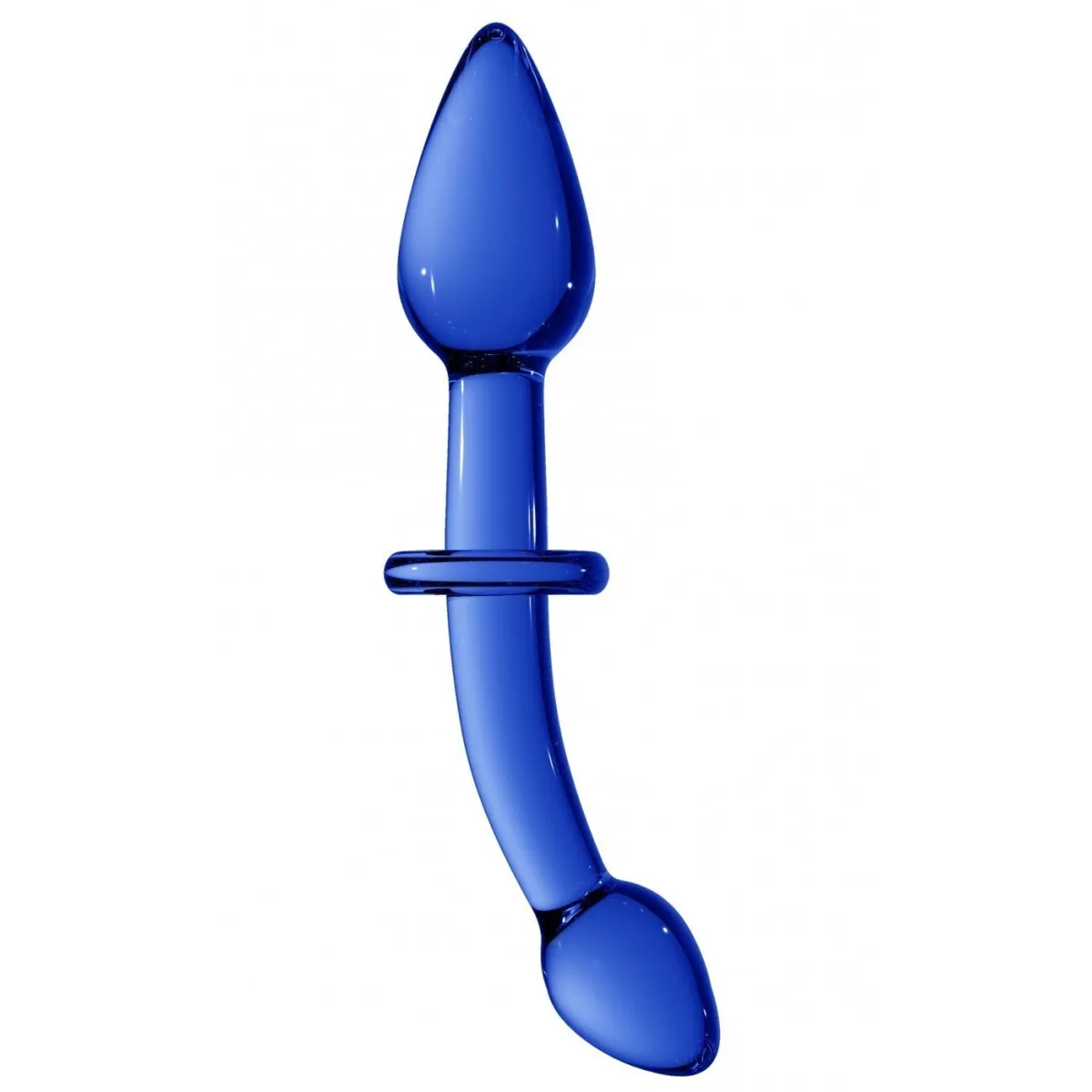 Vidro duplo Dildo Chrystalino Azul Duplo