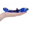 Vidro duplo Dildo Chrystalino Azul Duplo