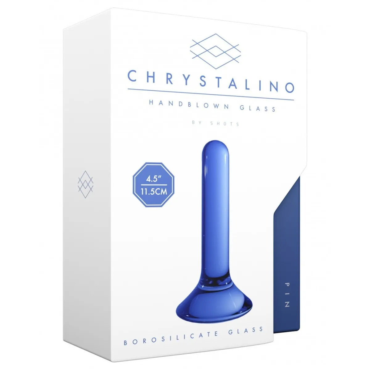 Anal plug em vidro Chrystalino Blue pinheiro