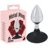 Plug With Suction Cup And Metal & Silicone - Medium