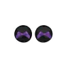 Round Nipple Cover With Black/Purple Knots