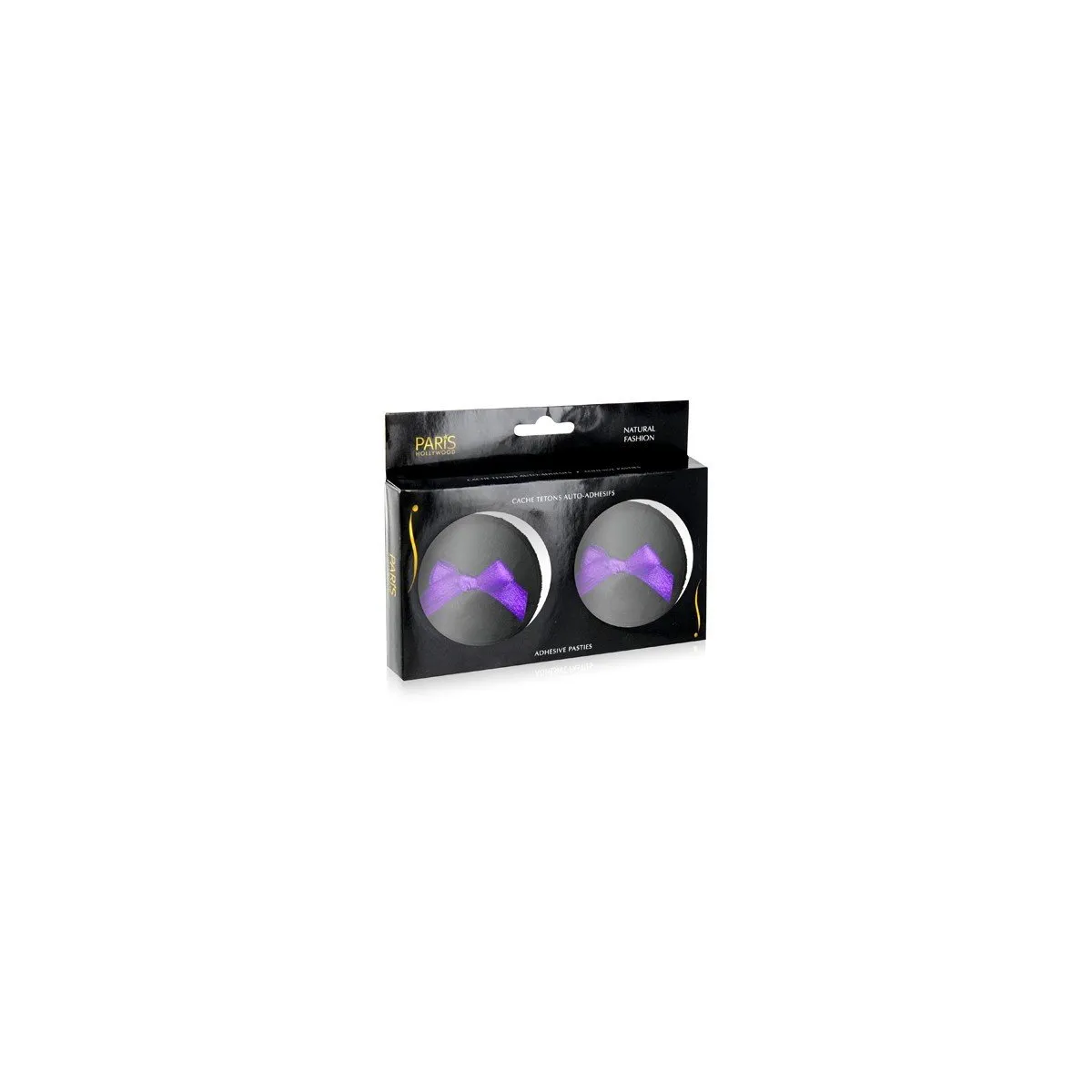 Round Nipple Cover With Black/Purple Knots