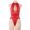 Body Red Lace Neckline