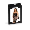 Vestido ajustado de rejilla negro sexy de talla grande