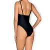 Escote biselado Monokini negro