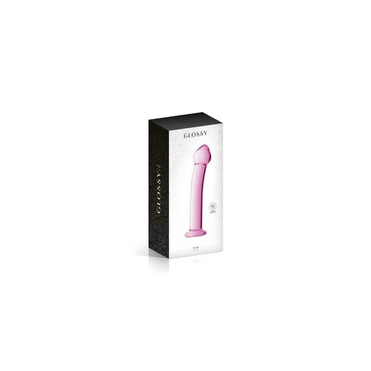 Dildo de vidro 14 brinquedos brilhantes cor-de-rosa