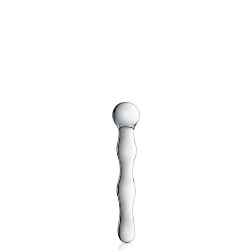 Glass Dildo 10 Clear Glossy Toys  
