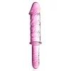 Dildo de vidro 12 Brinquedos Brilhantes Rosa