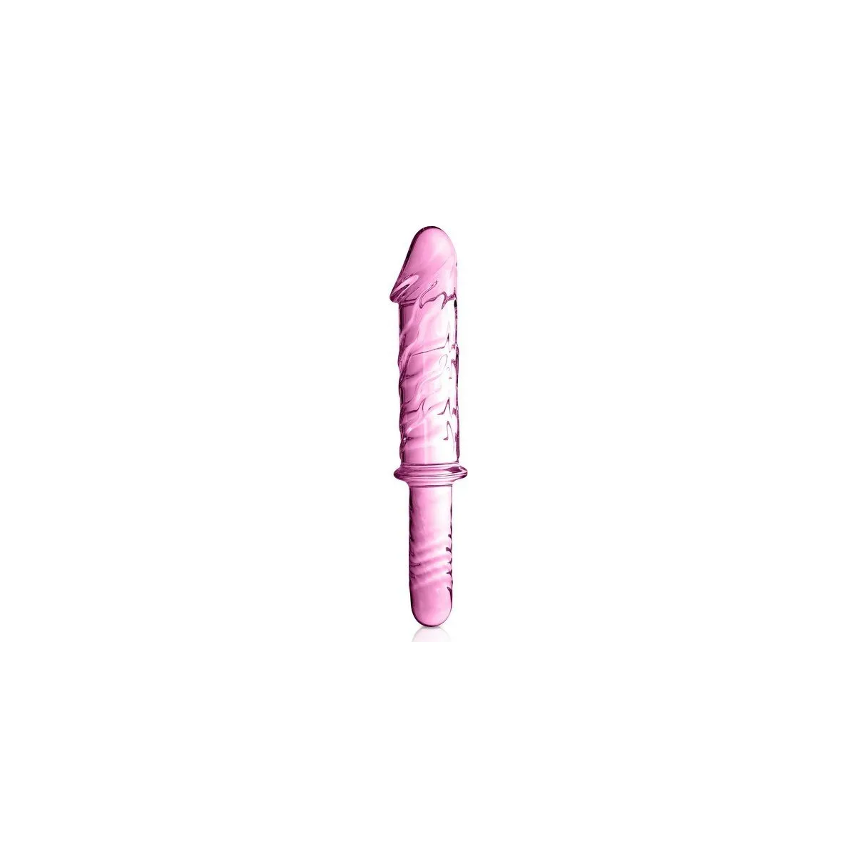 Dildo de vidro 12 Brinquedos Brilhantes Rosa