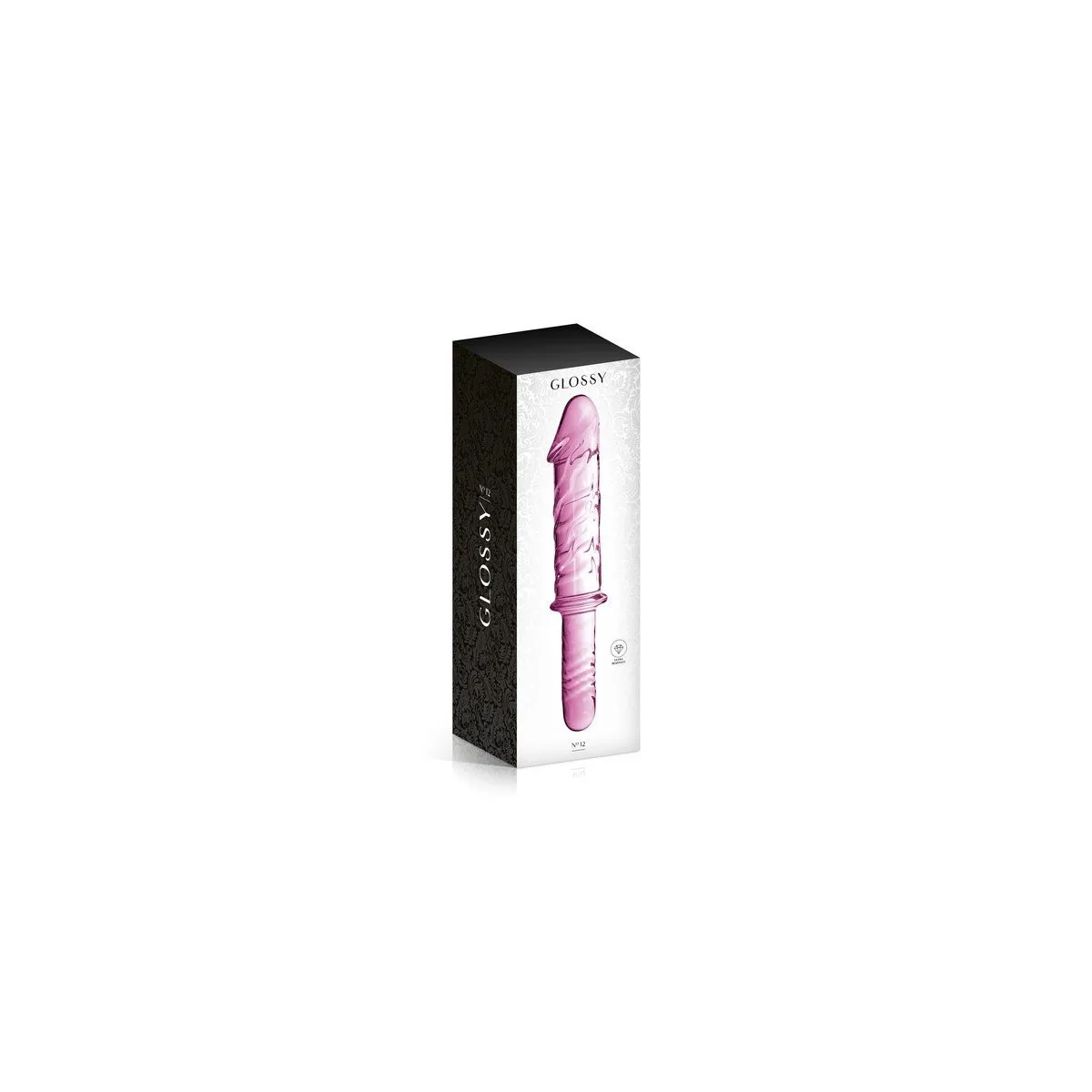 Dildo de vidro 12 Brinquedos Brilhantes Rosa