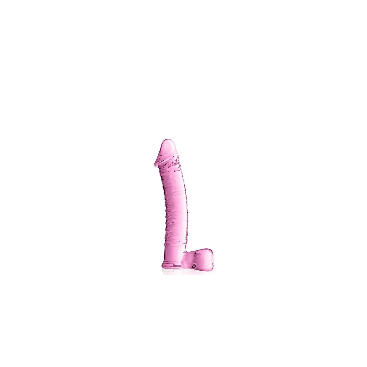 Glass Dildo 15 Pink Glossy Toys