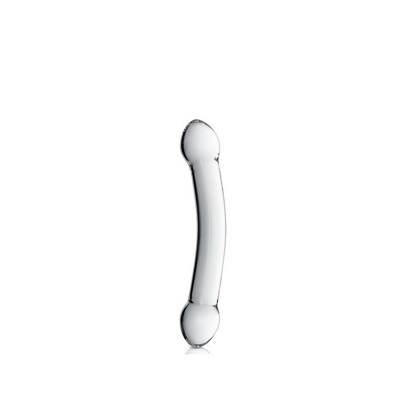 Glass Dildo 7 Clear Glossy Toys  