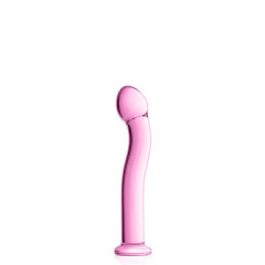 Glass Dildo 27 Pink Glossy Toys