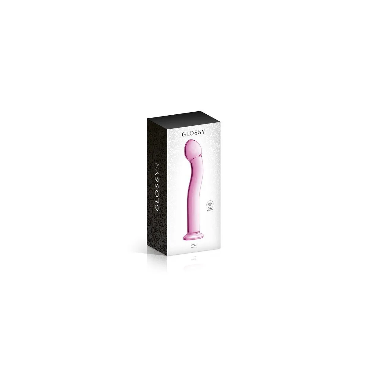 Dildo de vidro 27 Brinquedos Brilhantes Rosa