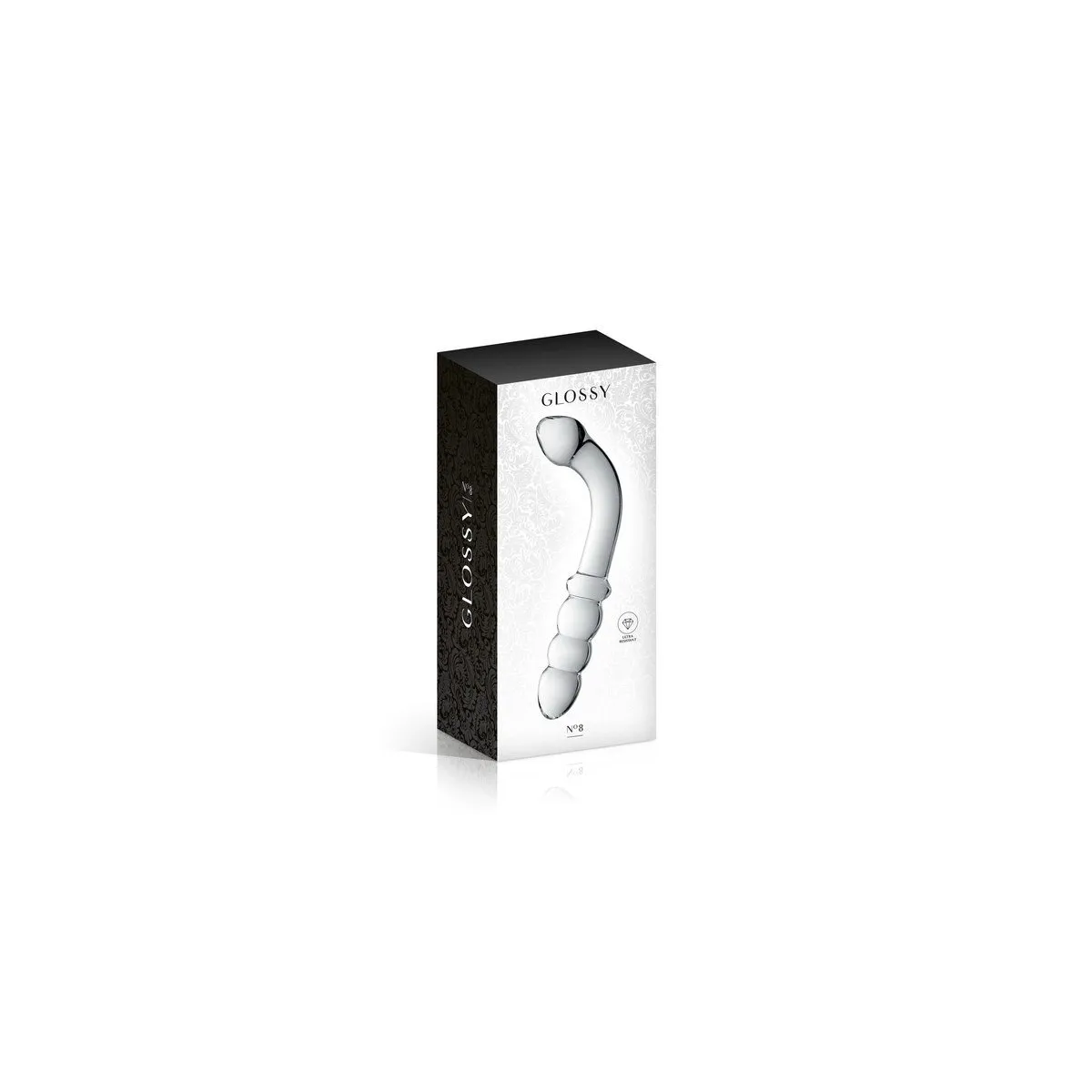 Glass Dildo 8 Clear Glossy Toys