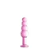 Vidro Dildo 9 Brinquedos Brilhantes Rosa