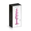 Vidro Dildo 9 Brinquedos Brilhantes Rosa