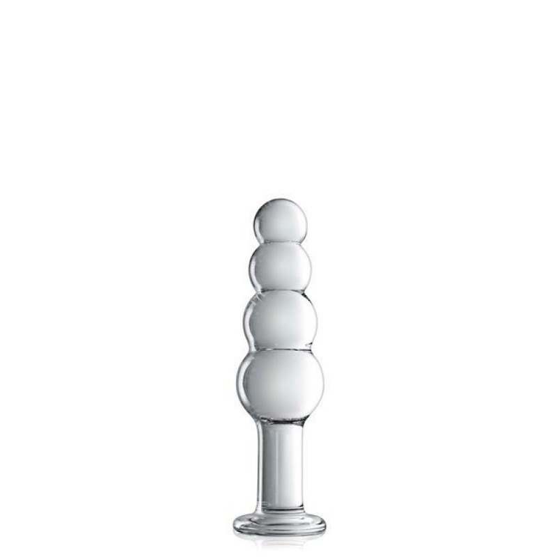 Glass Dildo 9 Clear Glossy Toys  