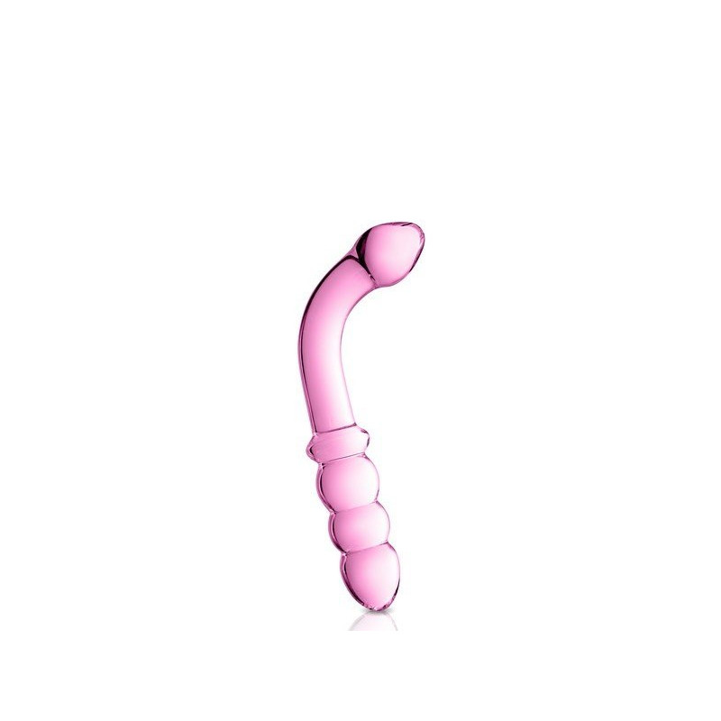 Glass Dildo 8 Pink Glossy Toys  