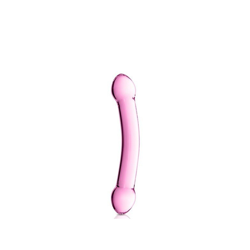 Glass Dildo 7 Pink Glossy Toys  