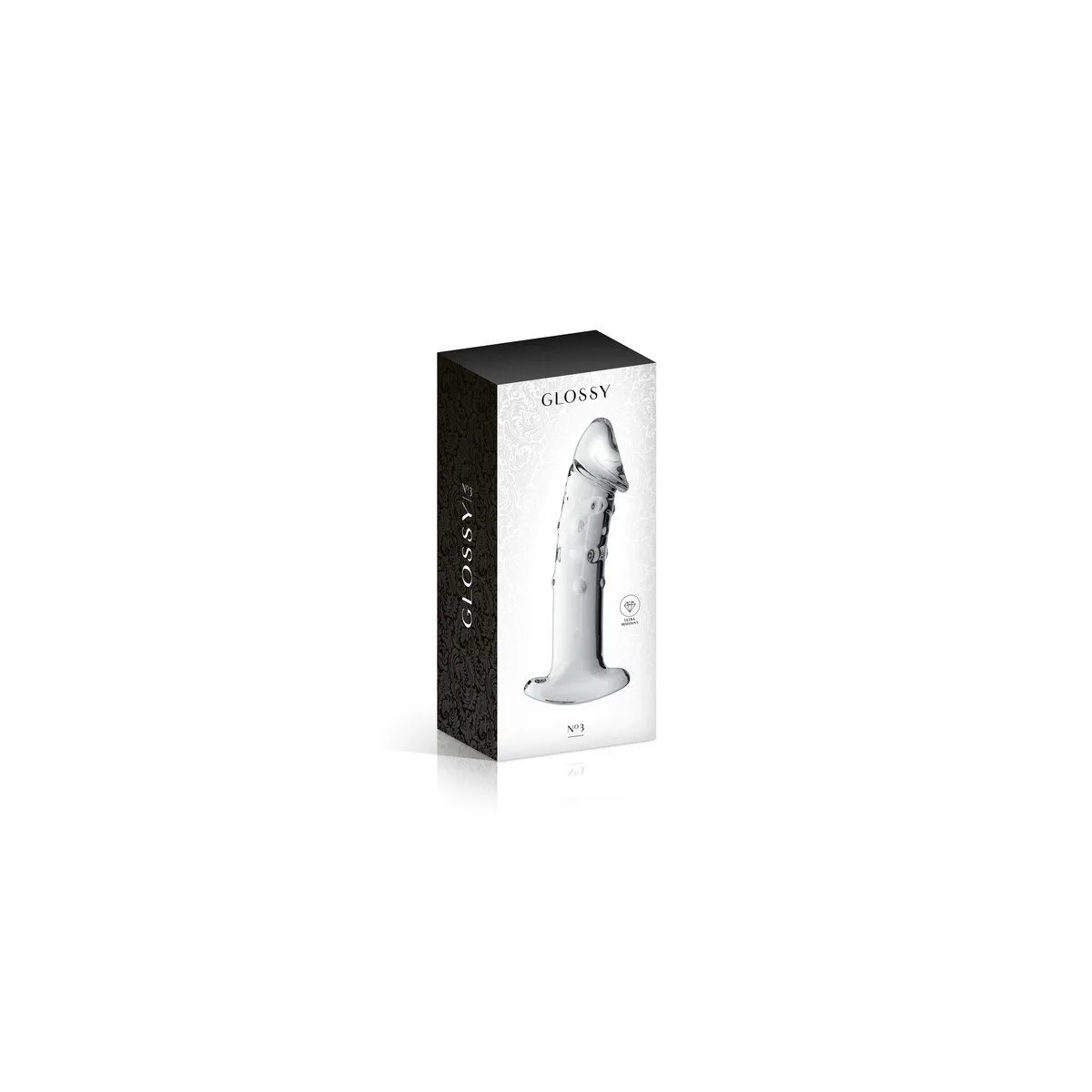 Glass Dildo 3 Clear Glossy Toys