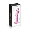 Vidro Dildo 3 Brinquedos Brilhantes Rosa