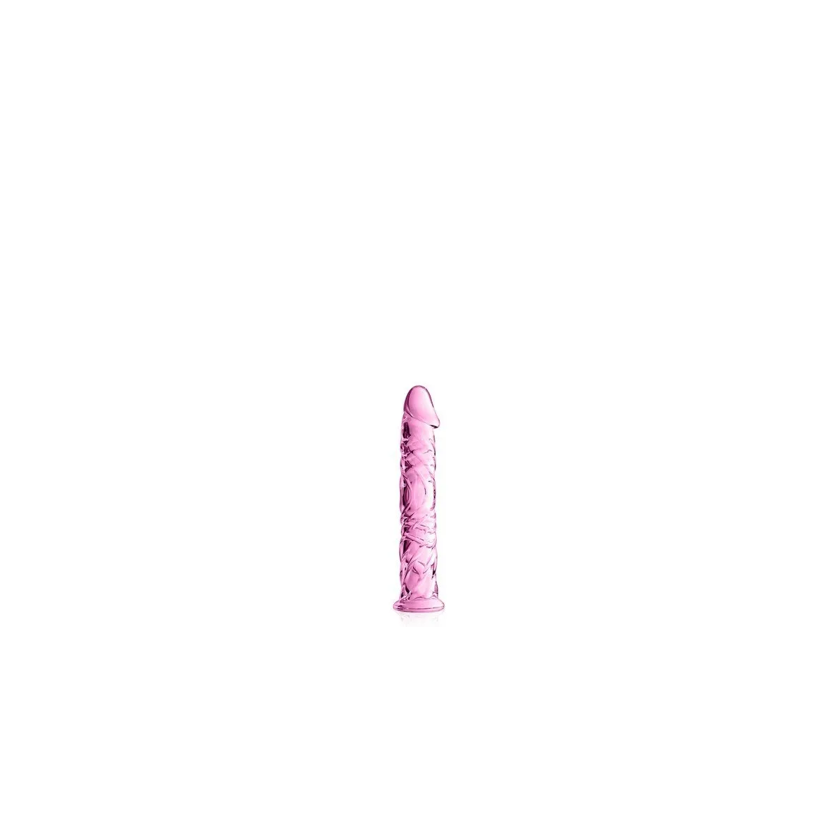 Vidro Dildo 4 Brinquedos Brilhantes Rosa