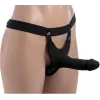 Dildo Hollow Belt Black Silicone