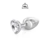 Gloria Silver Plug+Clear M Jewel