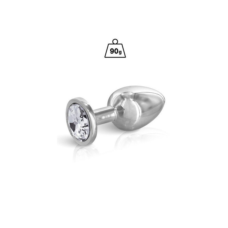 Angel Plug Silver+Jewel Clear M
