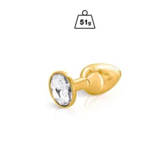 Angel Plug Dorado + Joya Transparente S