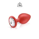 Plug de nuvem Silicone Vermelho+Bijou M