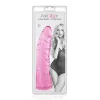 Pink Curve Dildo Clear Jelly