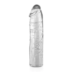 Dildo direito de geleia transparente