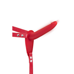 Single Strap-On Vibrant Red