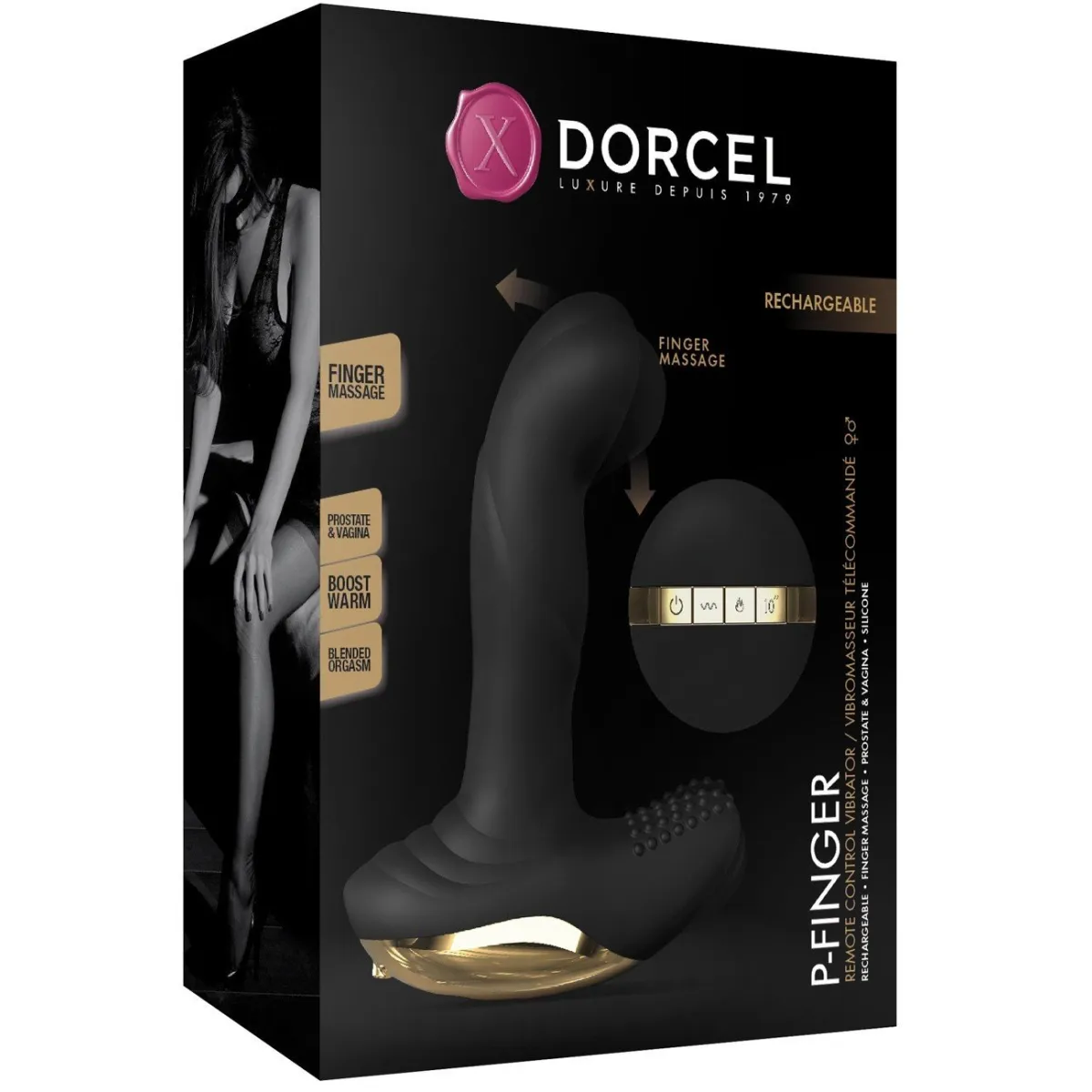 Vibrador USB con control remoto P-Finger