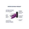 Vibrador con conexión USB púrpura Double Fun