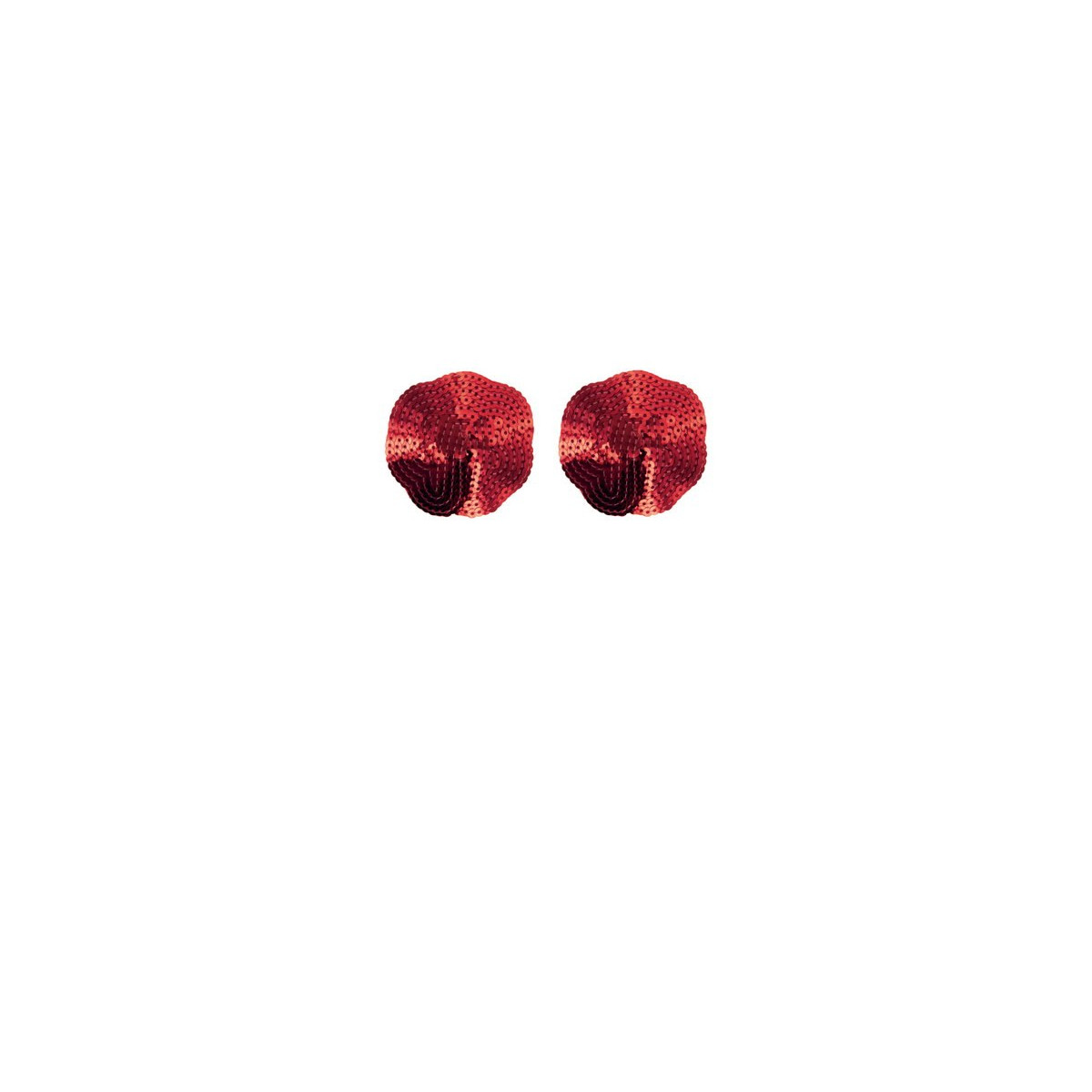 Pezones de pétalos de lentejuelas rojas adhesivas