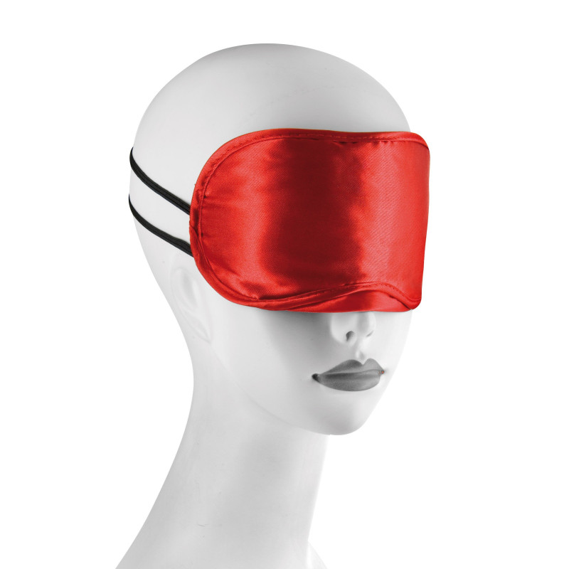 Conjunto de 2 máscaras de cetim vermelhas e pretas