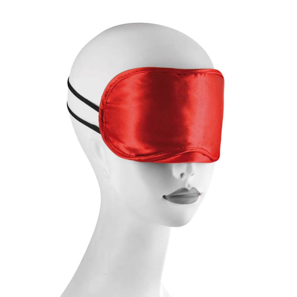 Set of 2 red and black satin masks