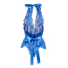 Lace blue body string with satin knot