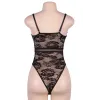 Body black floral lace and satin