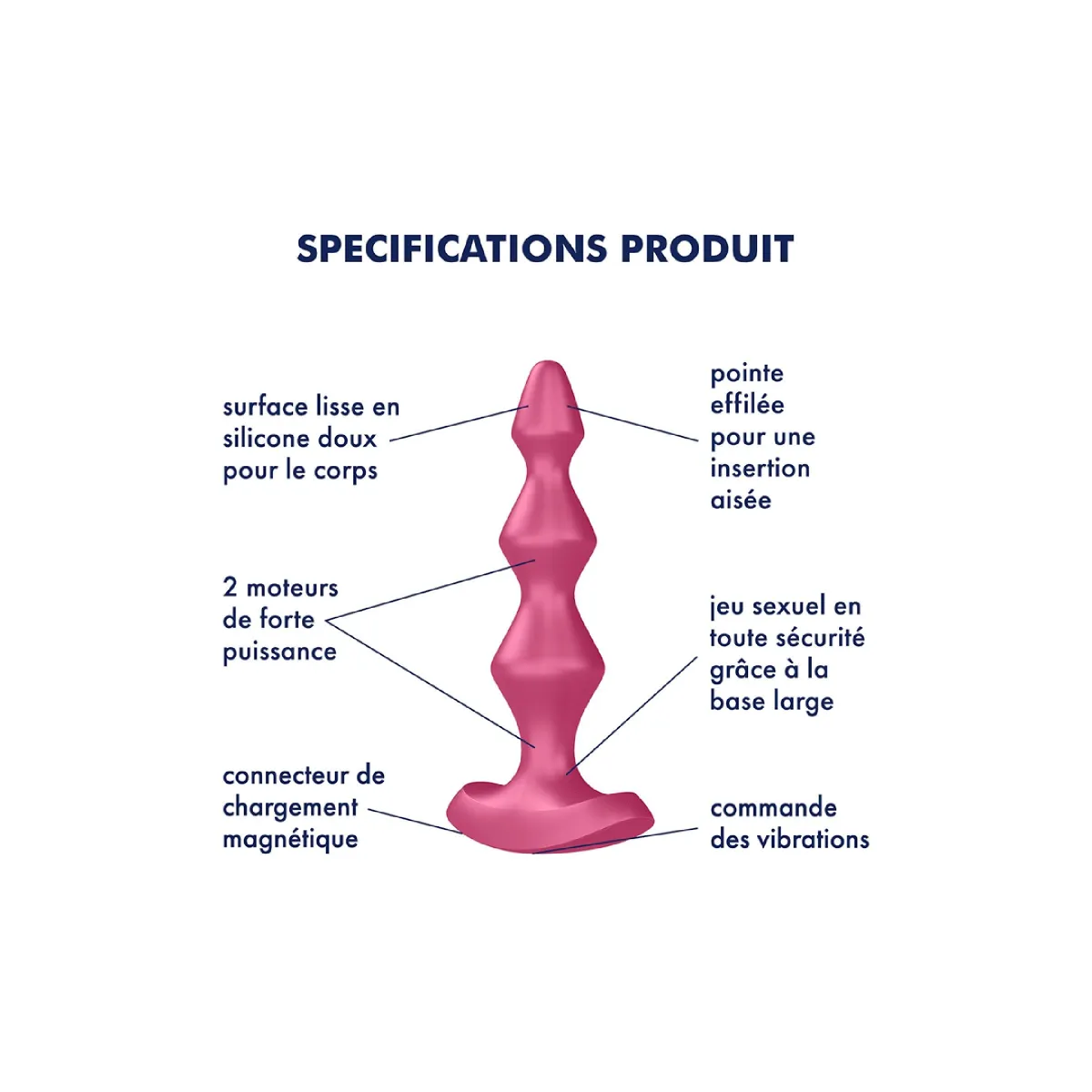 Vibrating anal plug pink diamonds Lolli 1 Satisfyer