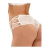 White lace tanga with lacing