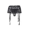 Porte-jarretelles dentelle noire et string