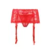 Red lace garter belt and thong